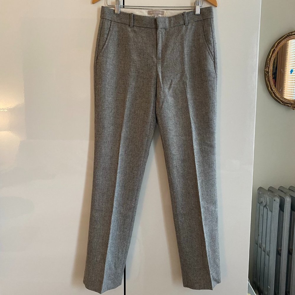 Wool blend tapered trousers